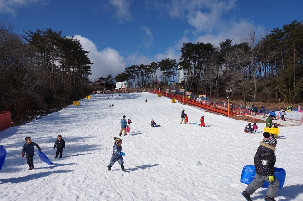 スキーシーズンの雪そりゲレンデの様子/旭高原元気村(愛知県/豊田市)