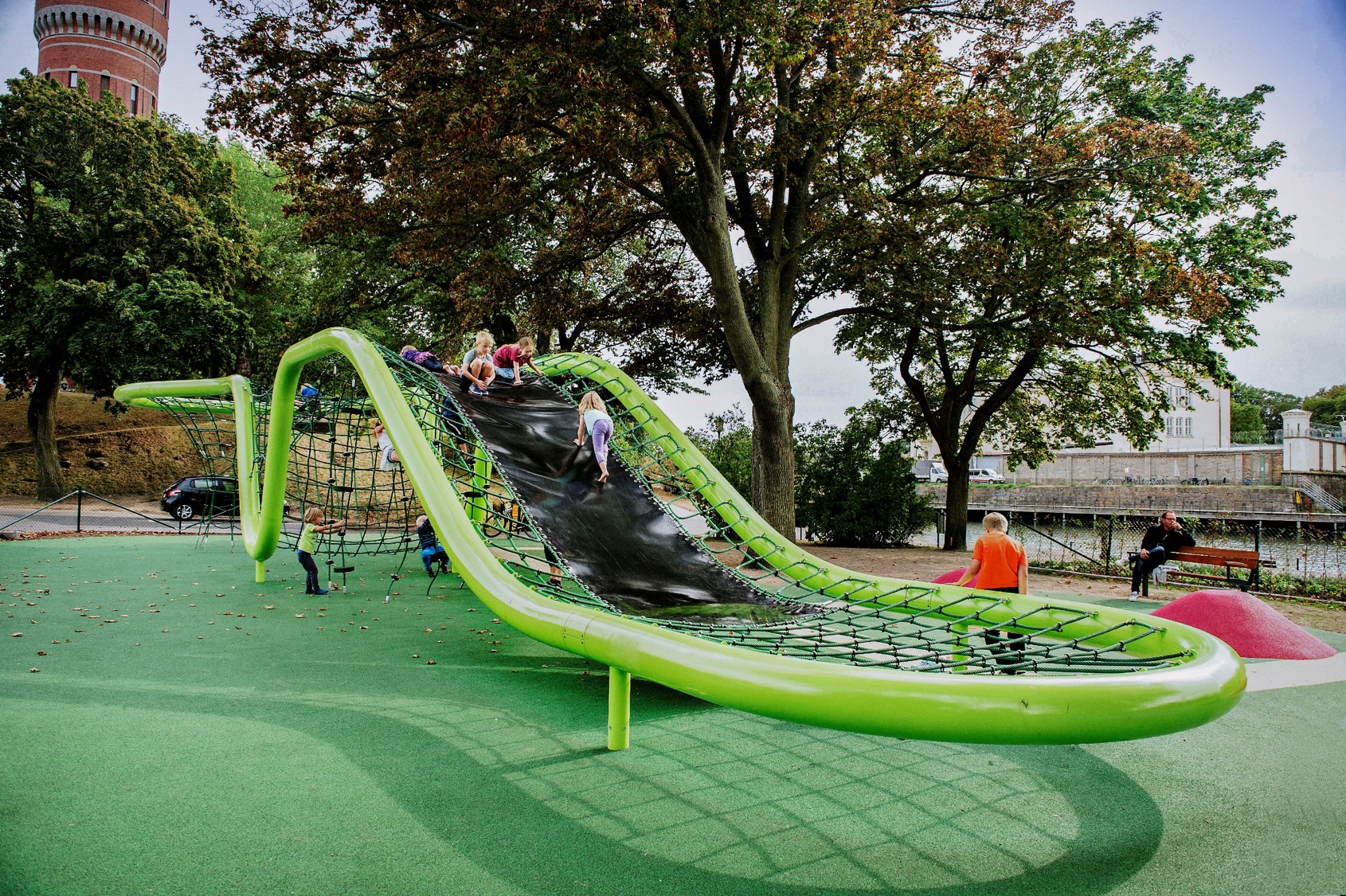 グリーンウェーブ(日本初導入)の様子/PLAY PEAK ITADAKI(奈良県/生駒市)