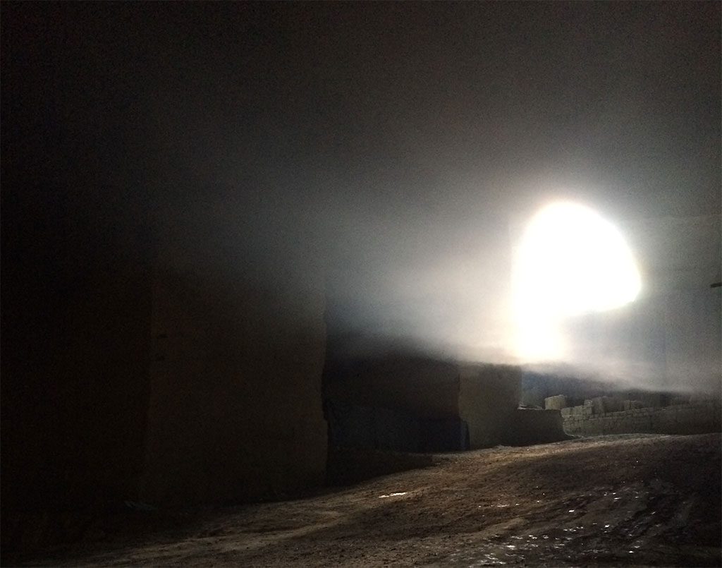 地下坑内に出る霞/大谷資料館(栃木県/宇都宮市)