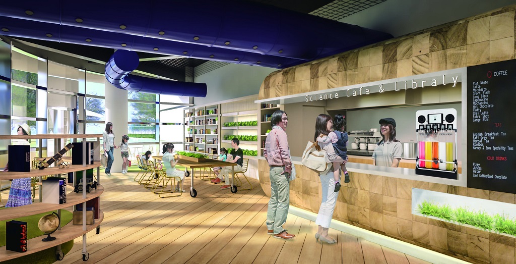 カフェ「SOW」の様子／浜松科学館「みらいーら」（静岡県／浜松市）