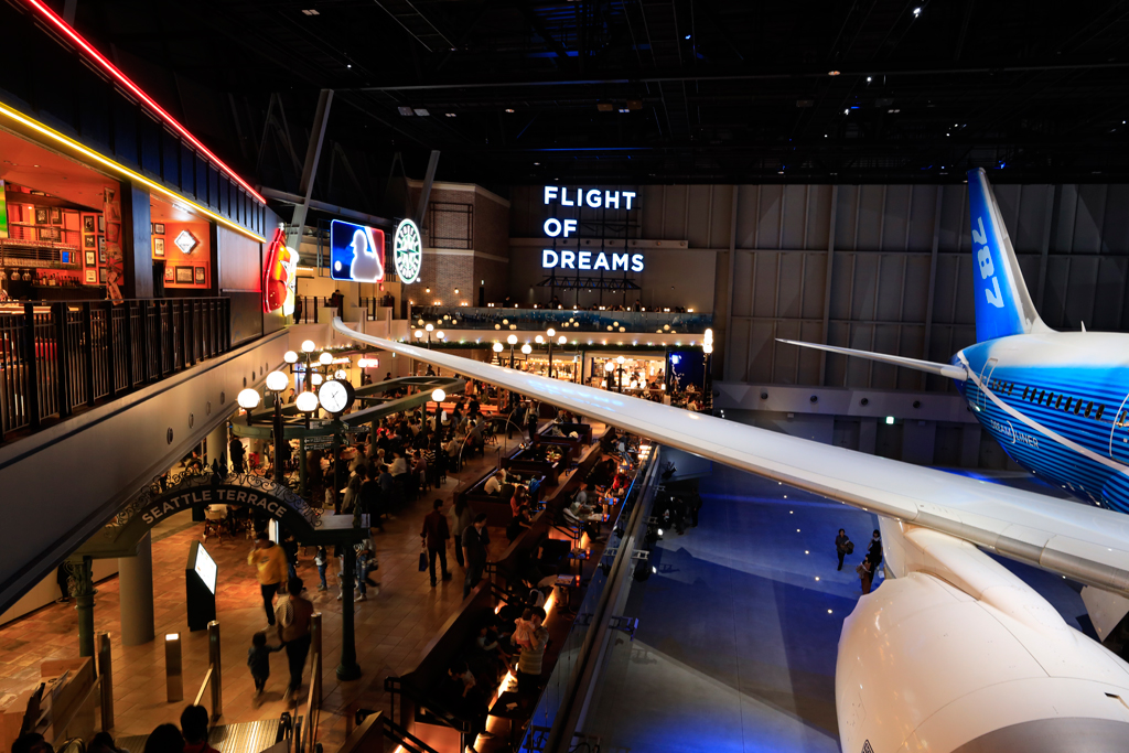ボーイング創業の街、シアトルがテーマの「シアトルテラス」/FLIGHT OF DREAMS(愛知県/常滑市)