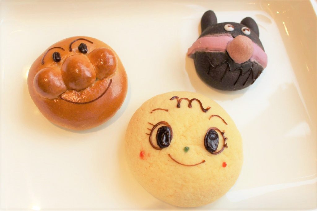 メロン味のクリーム入りメロンパンナちゃんとキャラメルクリーム入りのばいきんまん／横浜アンパンマンこどもミュージアム（神奈川県／横浜市）