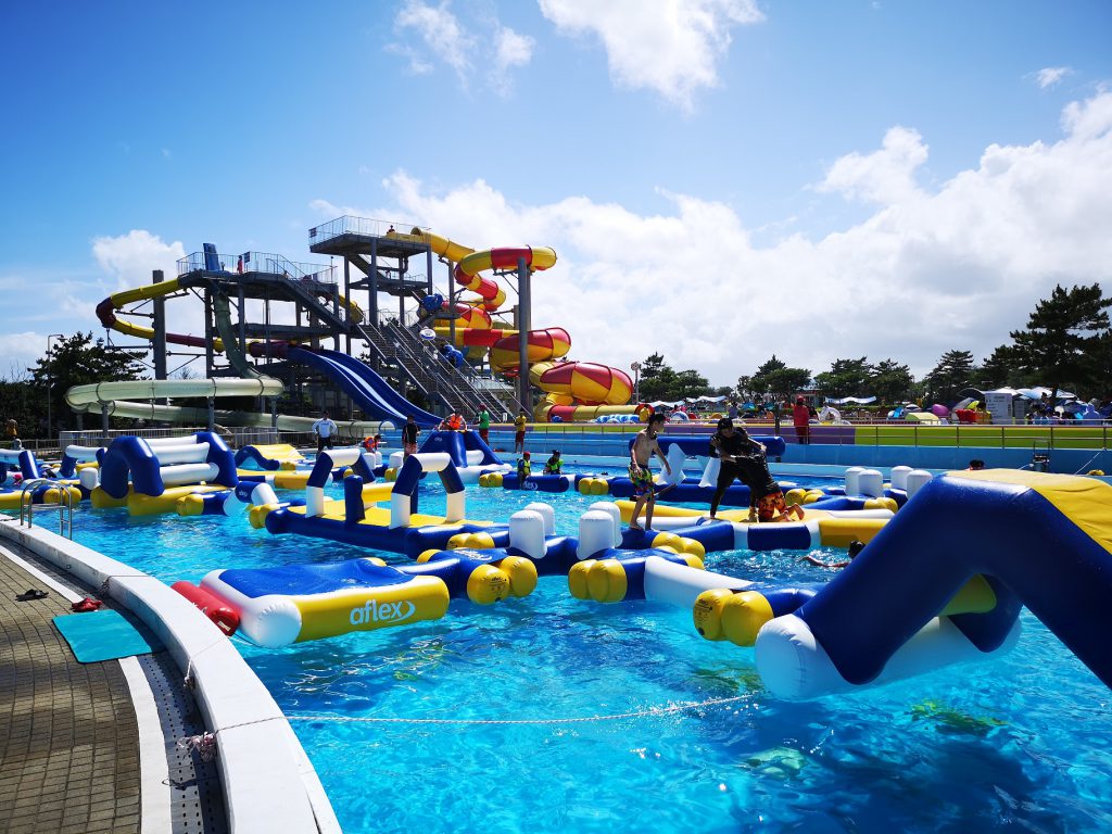 とろプール(水上アスレチック)/蓮沼ウォーターガーデン(千葉県/山武市)