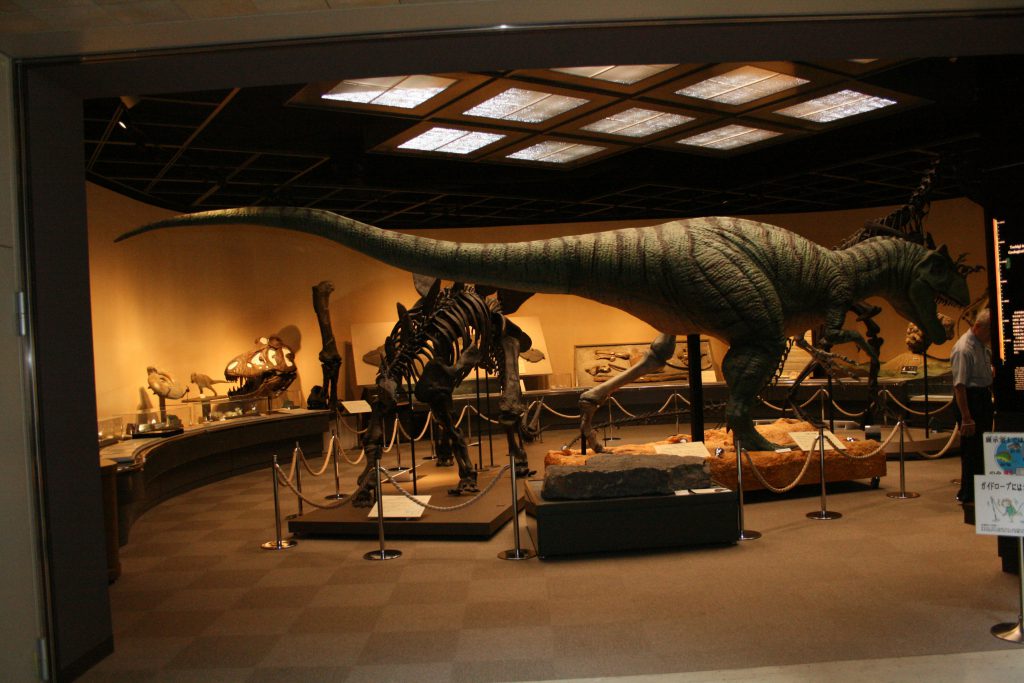 全身骨格標本や復元模型など展示室全景/栃木県立博物館(栃木県/宇都宮市)