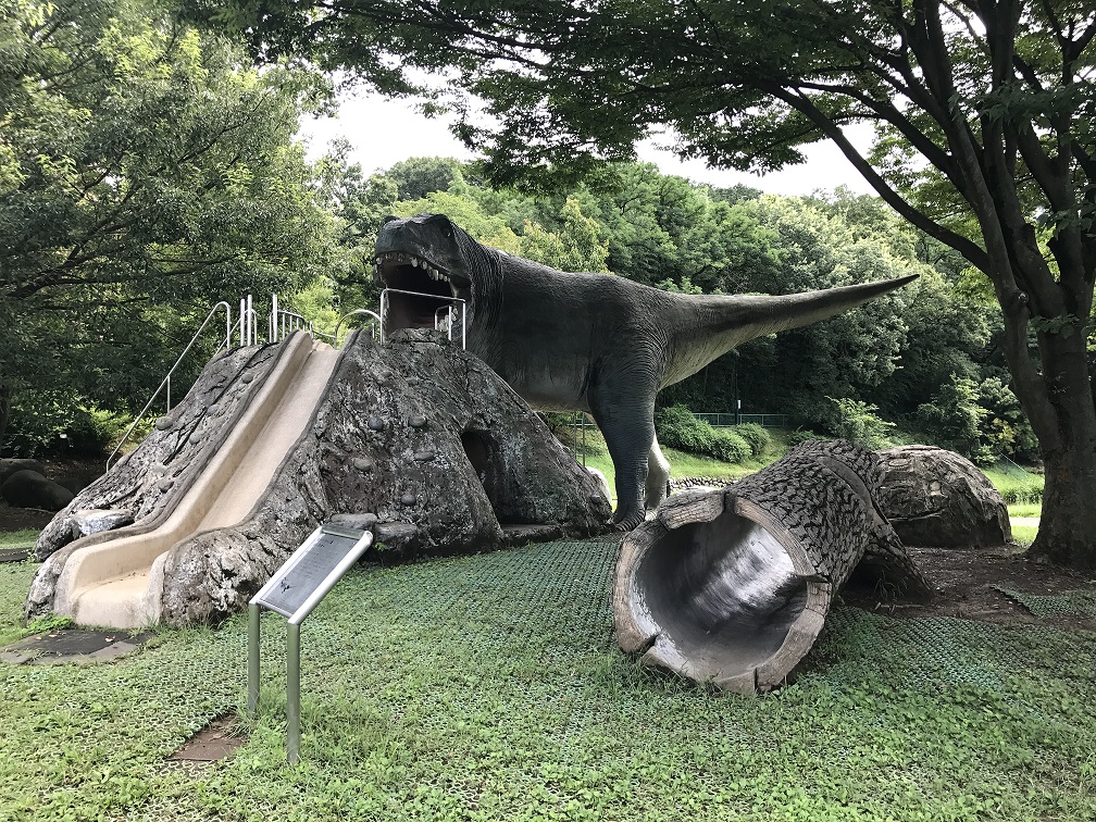ティラノサウルスのすべり台/佐野市こどもの国(栃木県/佐野市)