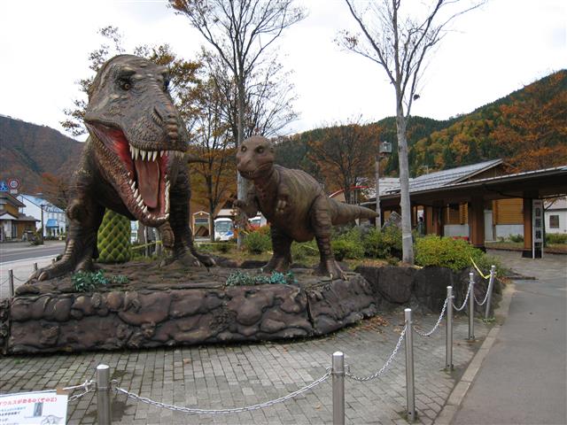 ティラノサウルスの復元模型/道の駅九頭竜(福井県/大野市)