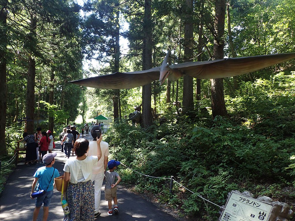 プテラノドンの復元模型/かつやま恐竜の森(福井県/勝山市)