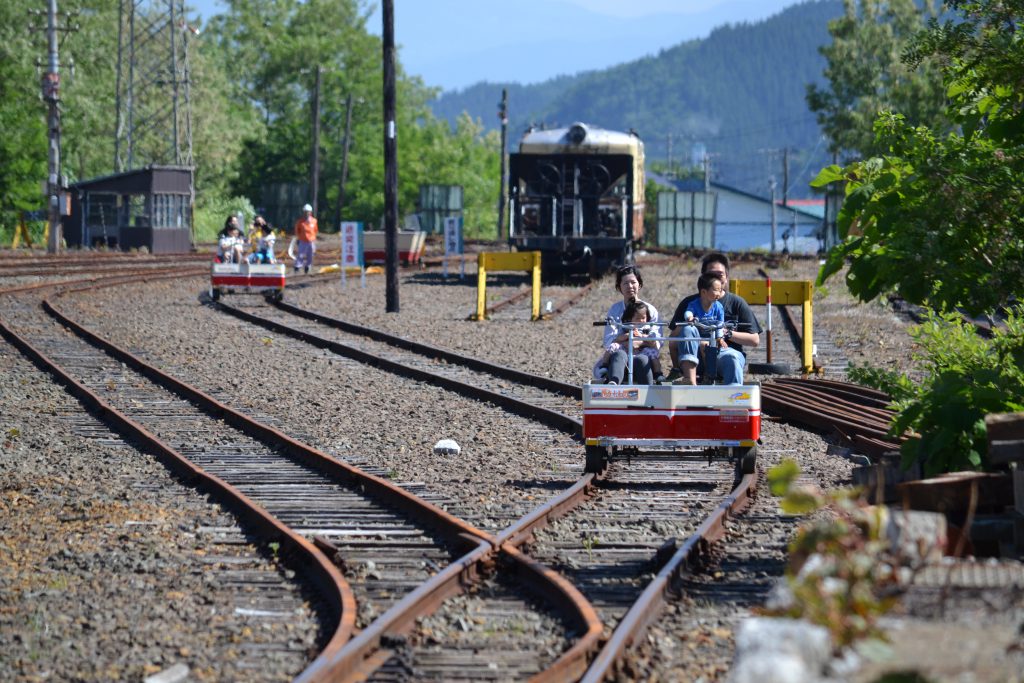 漕いで走るレールバイク／小坂鉄道レールパーク（秋田県／小坂町）