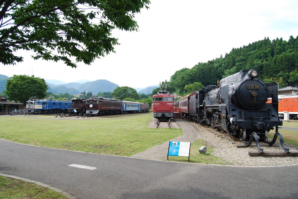 屋外展示場にズラリと並ぶ車両/碓氷峠鉄道文化むら(群馬県/安中市)