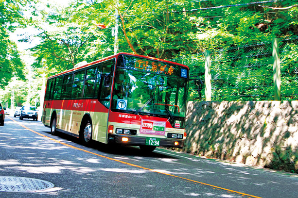 箱根の主要エリアを網羅している箱根登山バス（神奈川県／箱根町）