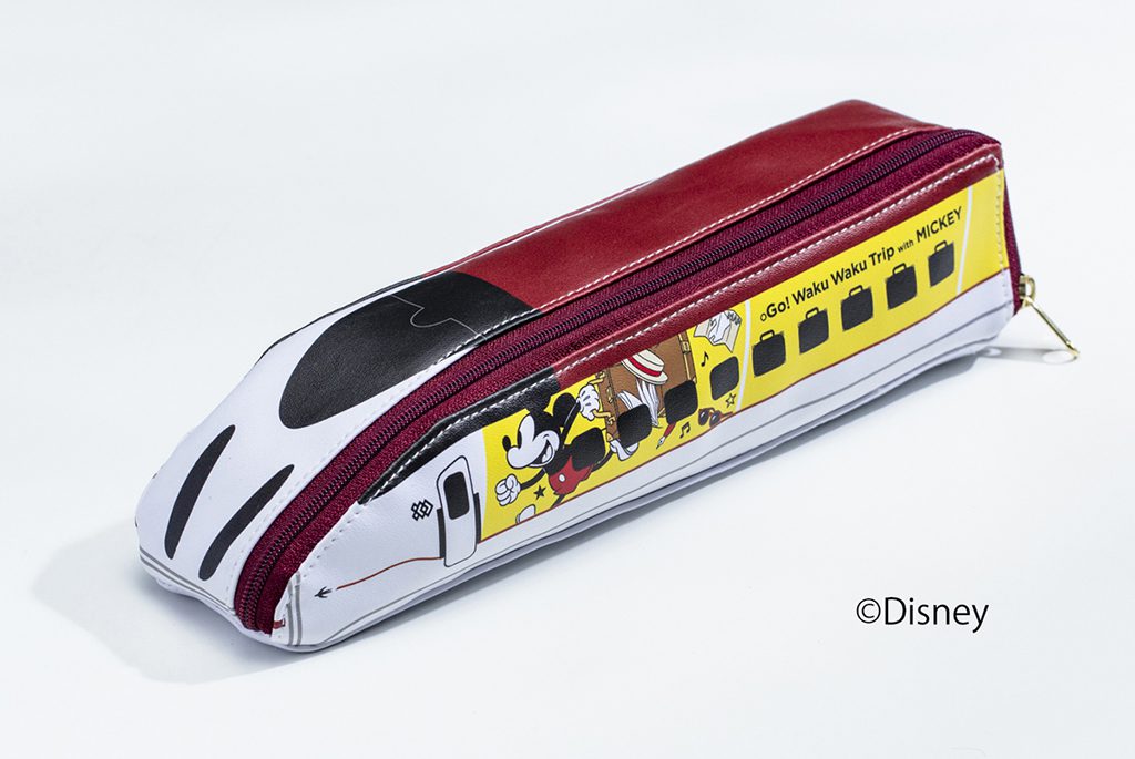 ミッキーマウスデザインの「JR九州　Waku Waku Trip 新幹線」のペンケース