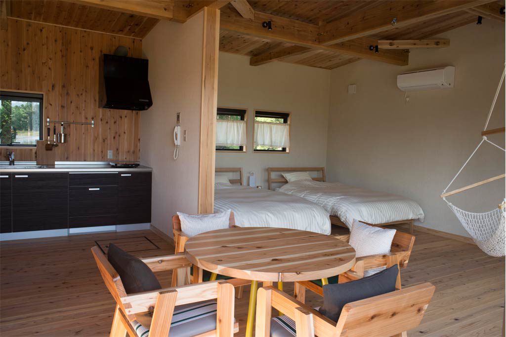 コテージの室内、寝室/農園リゾート ザファーム(千葉県/香取市)