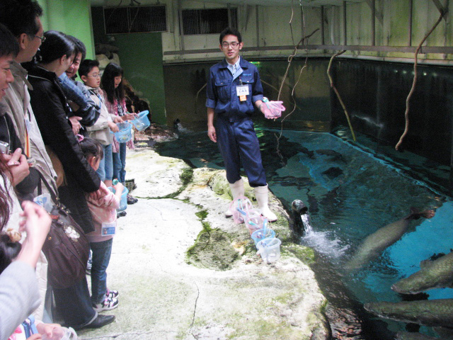 バックヤードツアーの様子/箱根園水族館(神奈川県/箱根町)