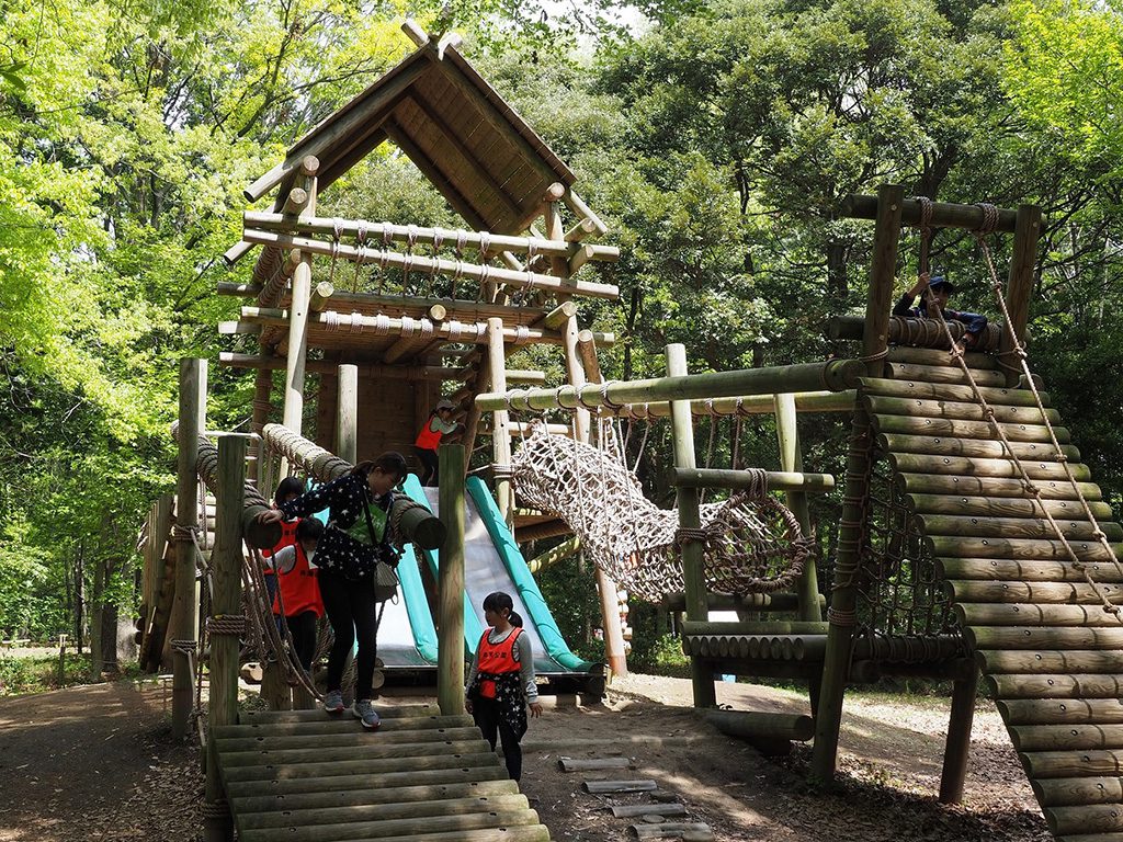 緑の中でアスレチック／井頭公園フィールド・アスレチックコース（栃木県／真岡市）