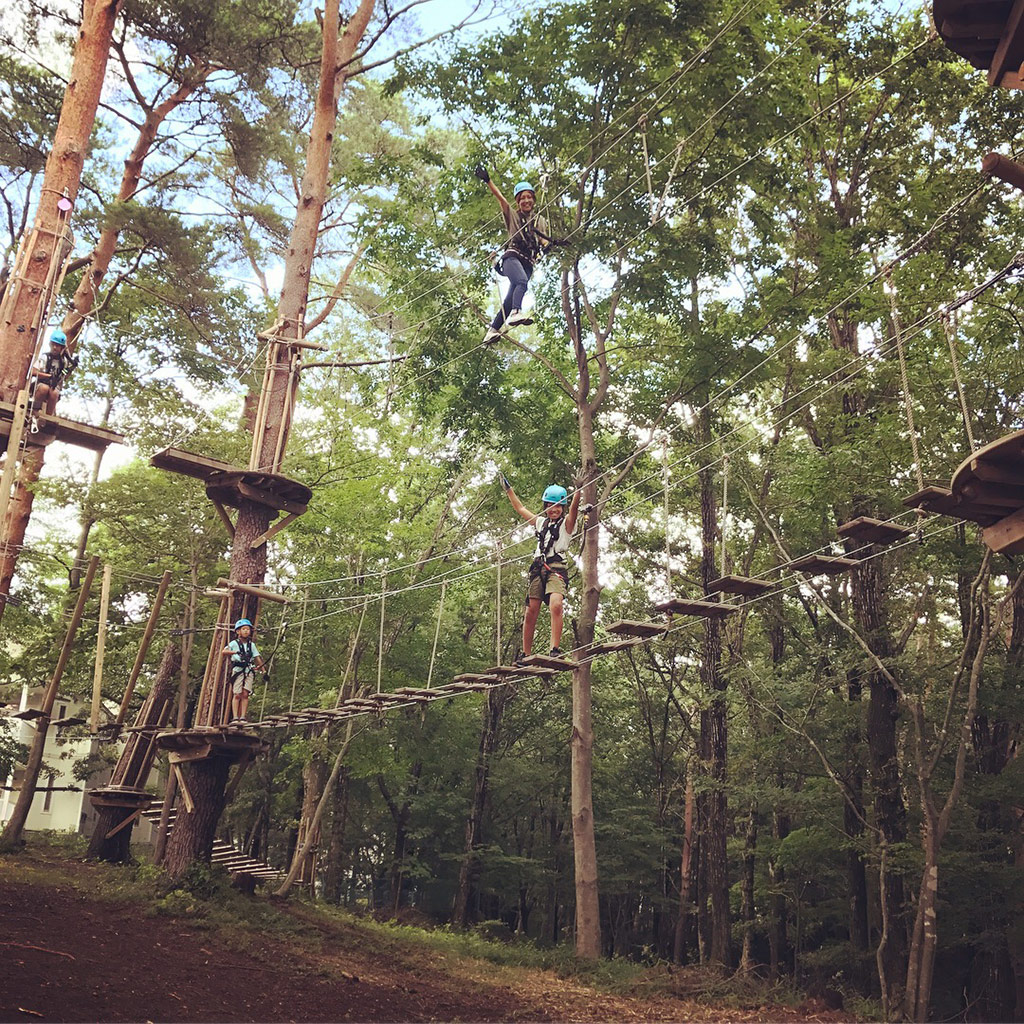 NOZARUコースとKOZARUコース／那須の森の空中アスレチックNOZARU（栃木県／那須郡那須町）