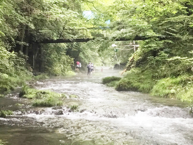 園内の川で川遊び／夕やけ小やけふれあいの里（東京都/八王子市）