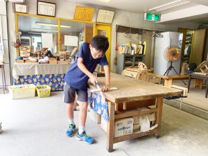 木工室で作業をする子ども/わんぱく天国（東京都/墨田区）