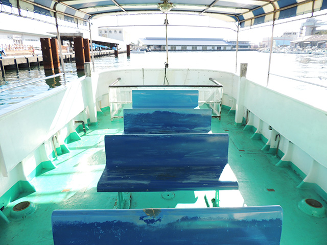 船内のアウトドアエリア/沼津港遊覧船 千鳥丸(静岡県/沼津市)