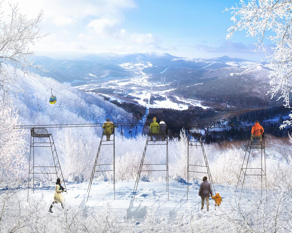 展望スポット「霧氷テラス」/星野リゾート トマム(北海道/占冠村)