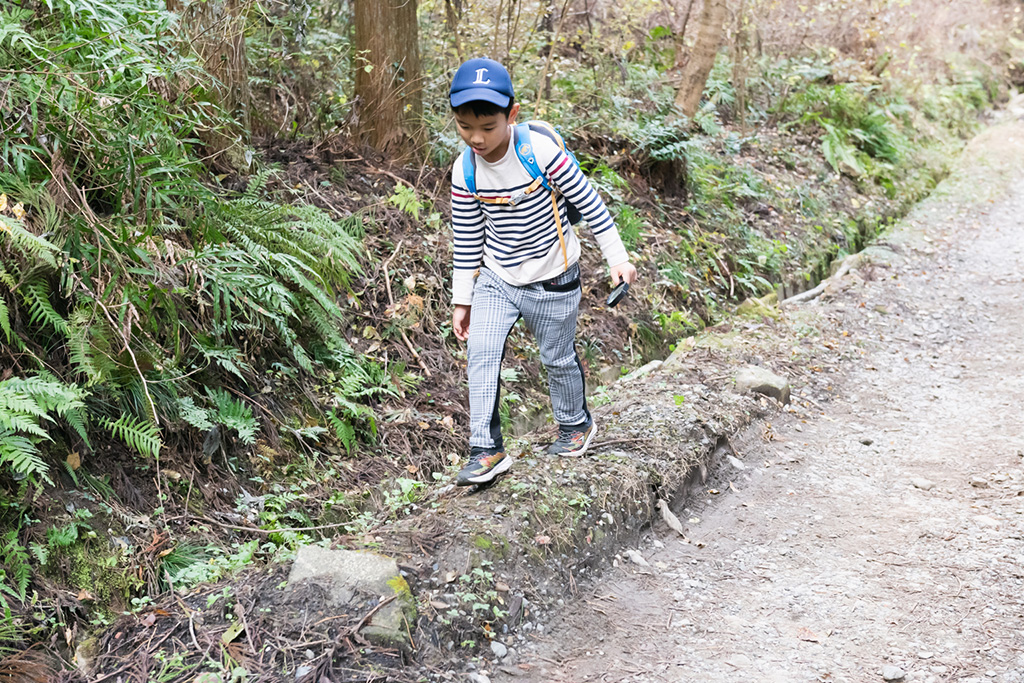 登山を楽しむ子ども/宝登山(埼玉県/秩父郡)