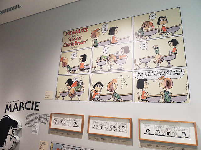 ペパーミント・パティとマーシーに関する展示/スヌーピーミュージアム（東京都/町田市）