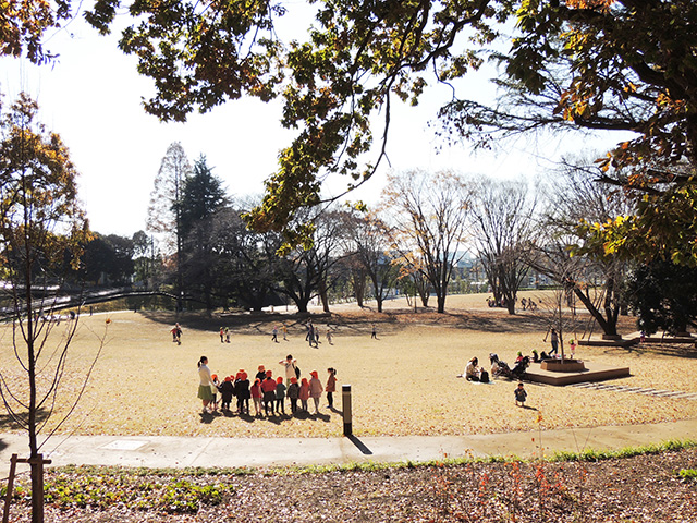 「森のあそびば」の隣にある「さわやか広場」/南町田グランベリーパーク(東京都/町田市)