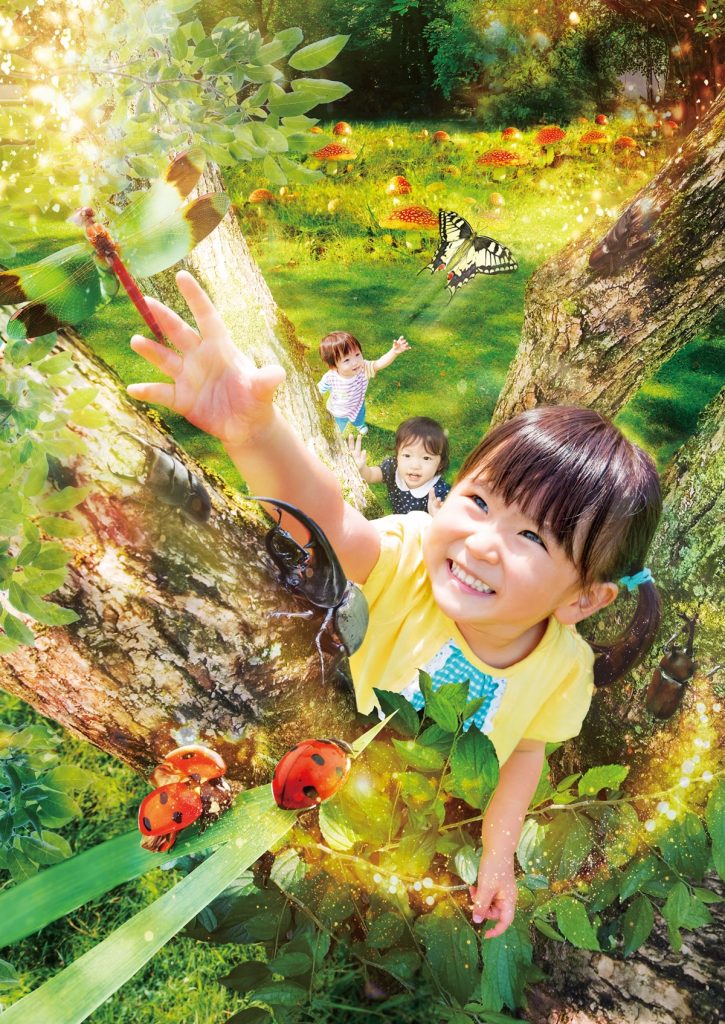 屋内で楽しめるバーチャル虫とり「屋内木のぼり 森の子」／あそびパークPLUS　イオンレイクタウン店（埼玉県／越谷市）