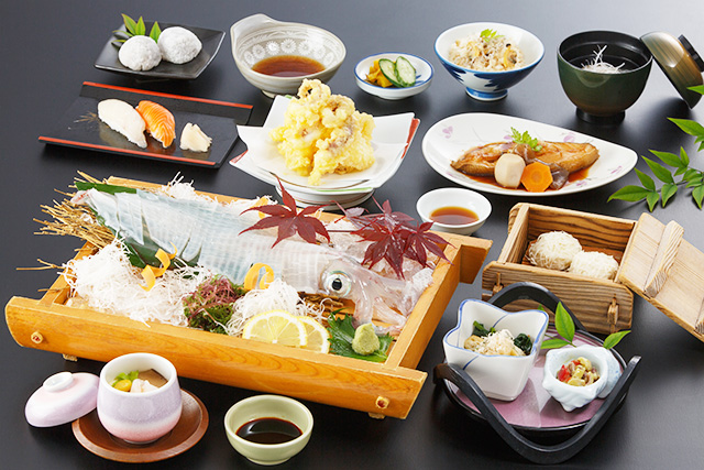 イカ刺し会席/鎮西町国民宿舎 波戸岬（佐賀県／唐津市）