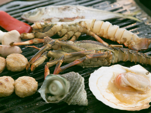 新鮮な魚介類がいっぱい/初島ピクニックガーデン(静岡県熱海市)