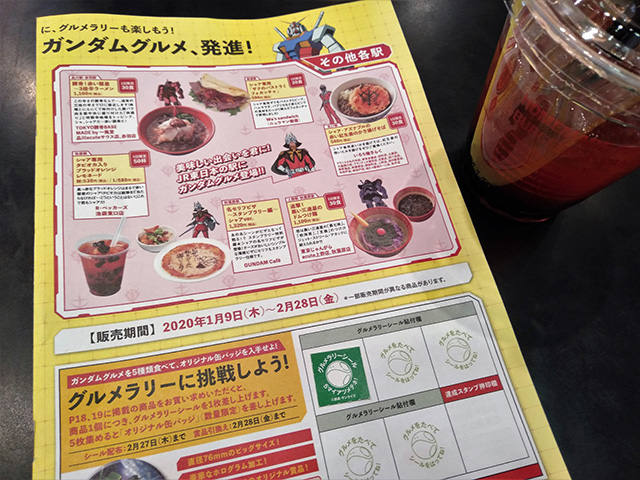 グルメラリー/JR東日本　機動戦士ガンダムスタンプラリー（東京都）