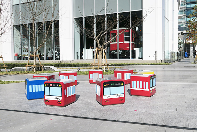 屋外展示の「ケイキューブ」/京急ミュージアム（神奈川県/横浜市）