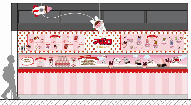 アポロ50年の歴史や誕生秘話を紹介するコーナー/明治なるほどファクトリー坂戸