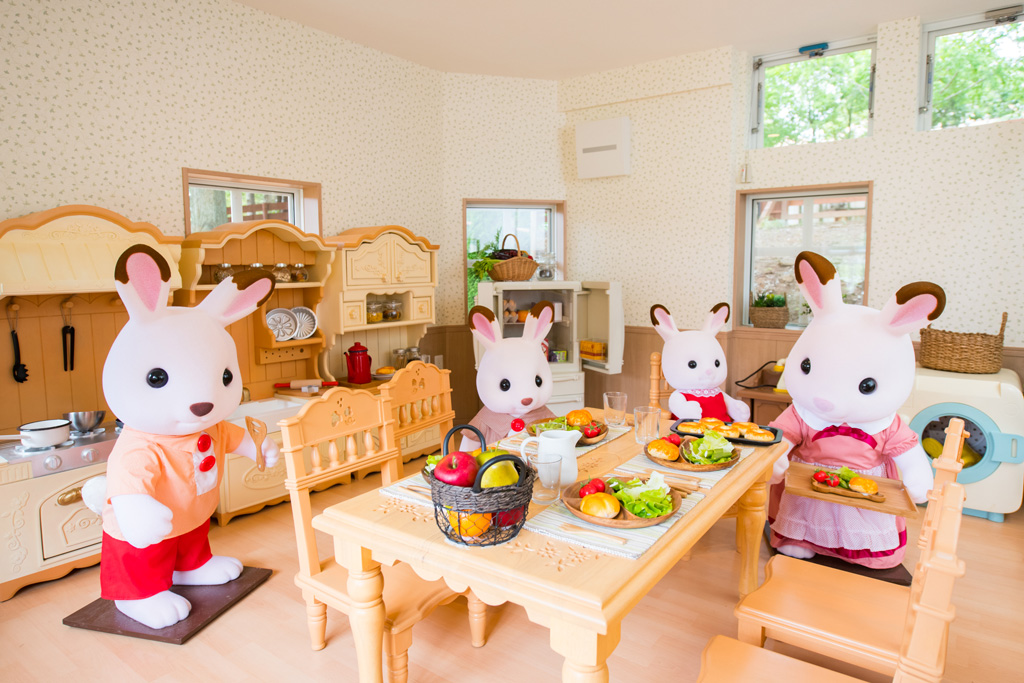 家の中にはショコラウサギファミリーが! ※写真は茨城県「こもれび森のイバライド」のもの
