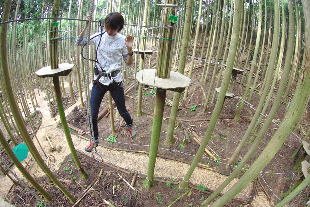 あぶみ橋／フォレストアドベンチャー・丹波ささやま（兵庫県篠山市）
