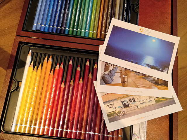 色鉛筆と絵葉書/シェラトン・グランデ・オーシャンリゾート(宮崎県/宮崎市)