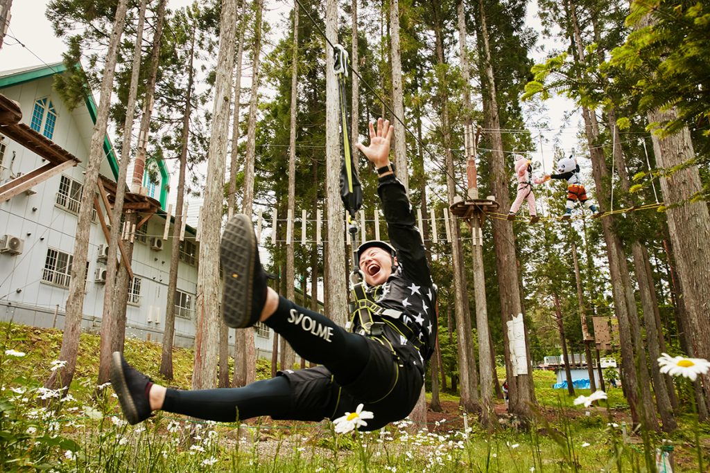 ジップライン/DGヴァカンス村 ウッドアドベンチャー郡上(岐阜県郡上市)