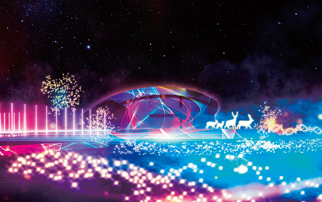 プロジェクションマッピングショー/ウポポイ（民族共生象徴空間）（北海道/白老町）