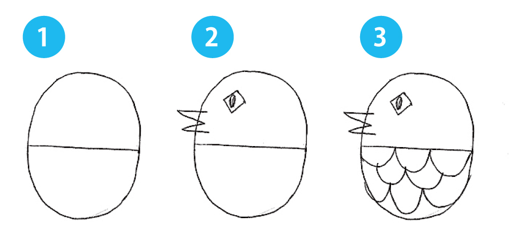 アマビエのイラストの描き方1～3