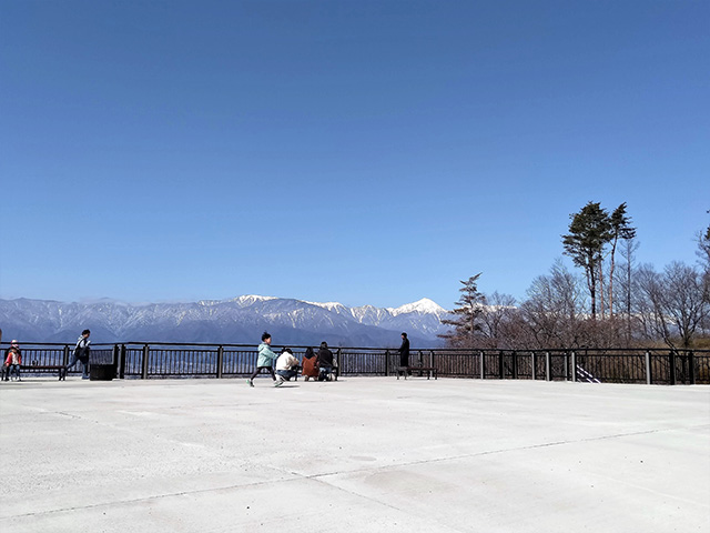 標高約750mの展望広場/アルプス公園（長野県/松本市）