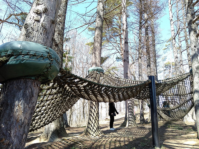 子供冒険広場のアスレチック/アルプス公園（長野県/松本市）