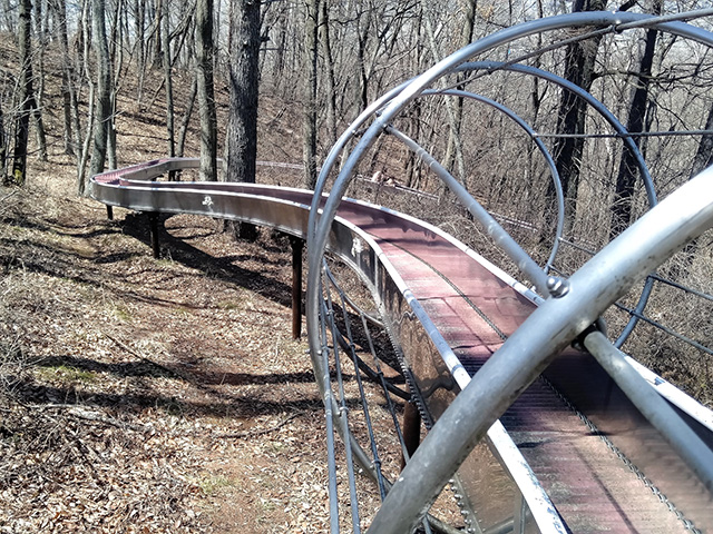 子供冒険広場のローラー滑り台/アルプス公園（長野県/松本市）