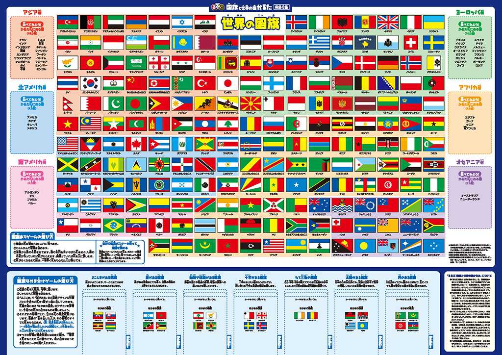 付録の国旗ポスター/国旗と世界の国かるた