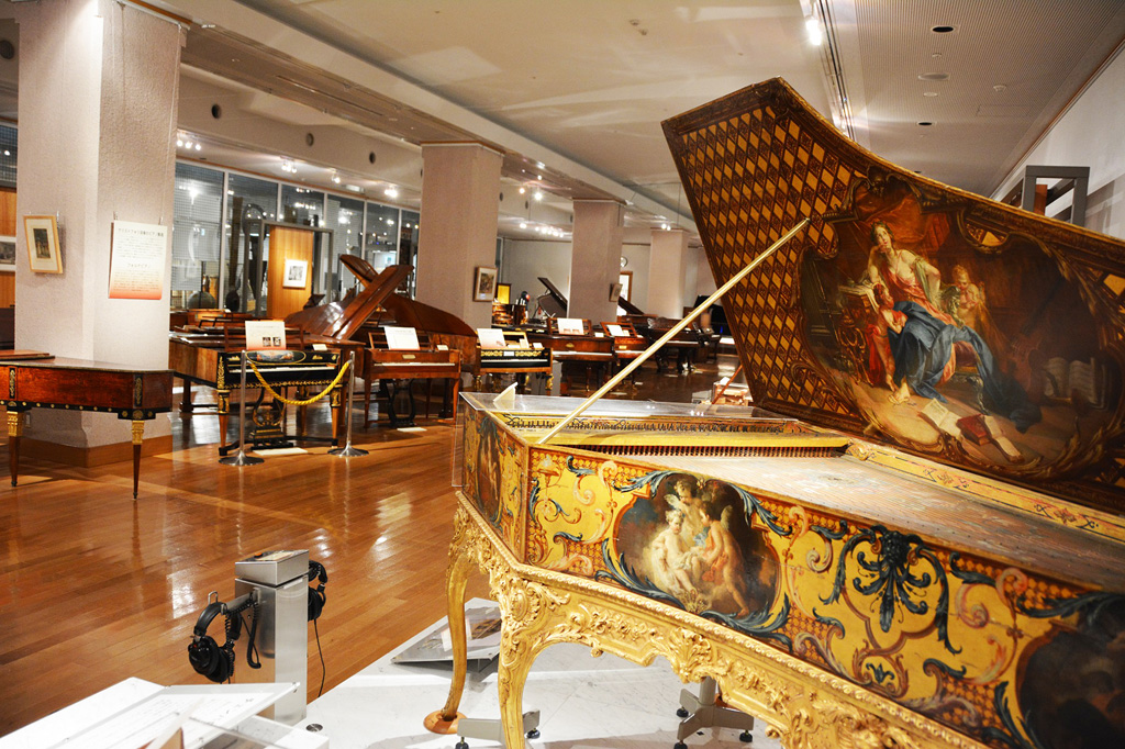 浜松市楽器博物館の展示室「ヨーロッパの鍵盤楽器」