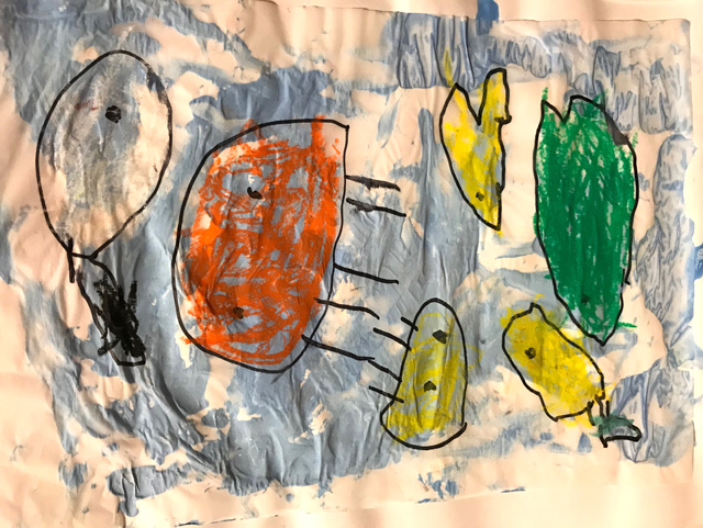 こうせいさんの作品「ゆらゆらくらげ」(5歳)