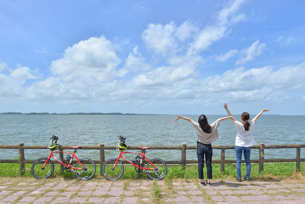 サイクリングロードの景色／サイクリングリゾートプレイアトレ土浦（茨城県／土浦市）