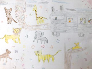 作品タイトル：サイバスに乗って/ハッチさん（9歳）