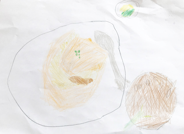 作品タイトル：早く食べたい！トルコライス/けーくん（小3）