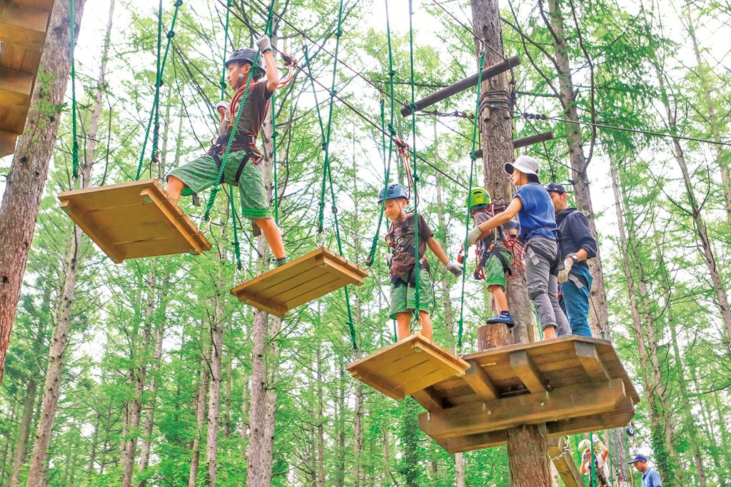 「ホテルグリーンプラザ白馬」にステイして、夏限定のアスレチックやクライミングを体験