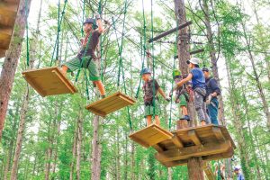 「ホテルグリーンプラザ白馬」にステイして、夏限定のアスレチックやクライミングを体験