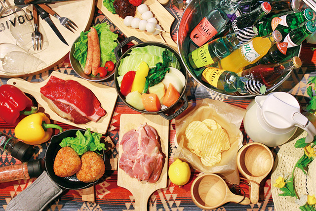 屋上グランピング＆BBQのBBQプラン／おふろカフェ ビバーク（埼玉県／熊谷市）